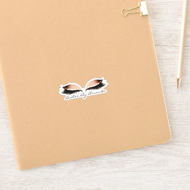 Rose Gold Makeup Artist Lashes Extension Branding (Notebook)
