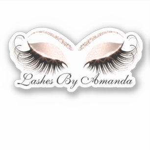 Rose Gold Makeup Artist Lashes Extension Pink