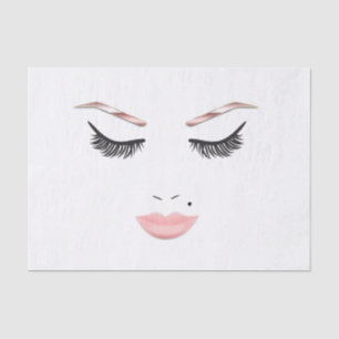 Rose Gold Makeup Face Eyebrows Lips Glam Beauty Tissue Paper