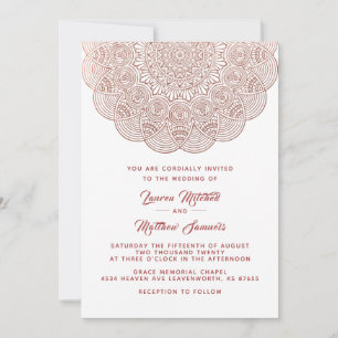 Rose Gold Mandala Faire-part de mariage