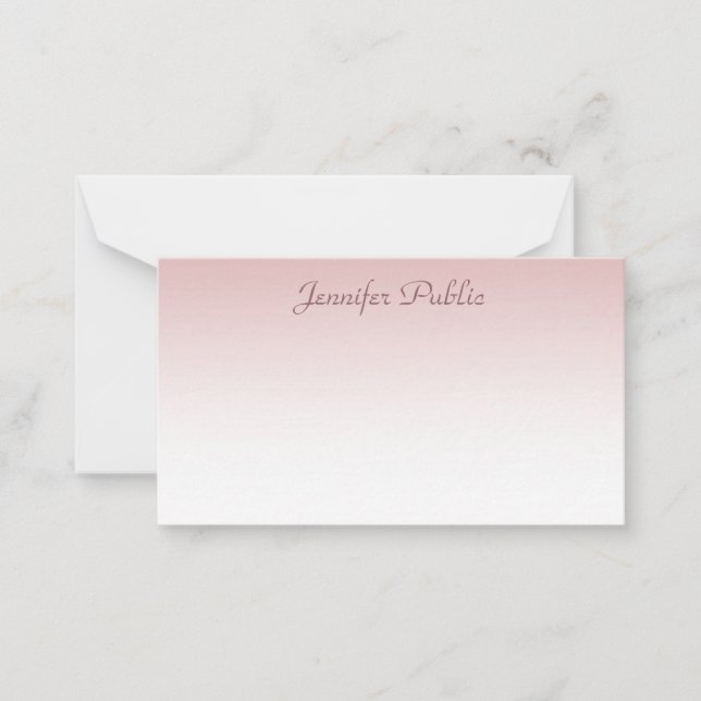 Rose Gold manuscrit Nom de script Élégant Modèle (Devant)