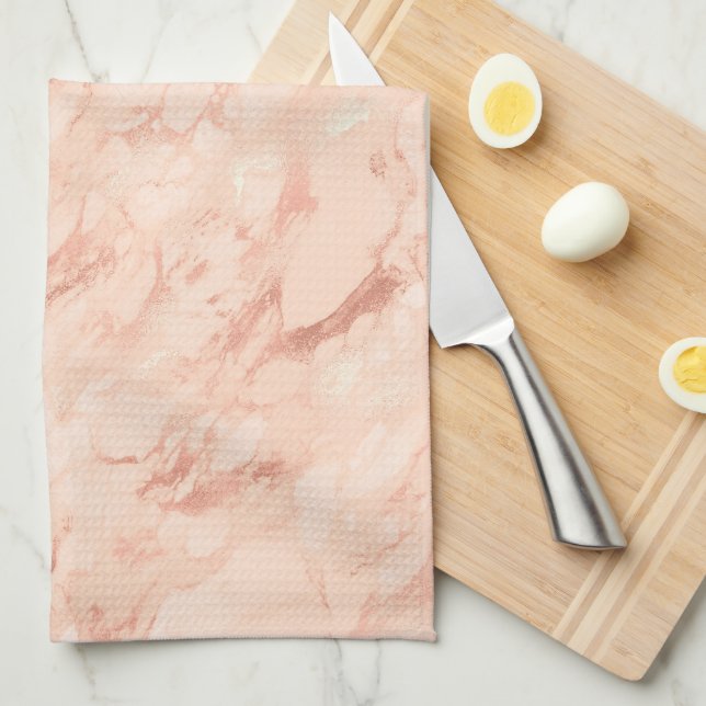 Rose Gold Marble 5 Serviette de cuisine (Quart Plié)
