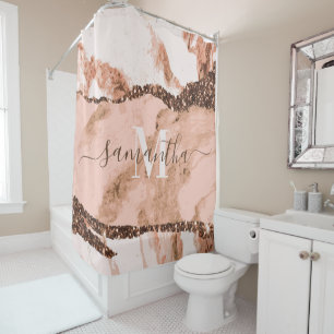 Rose Gold Marble and Glitter