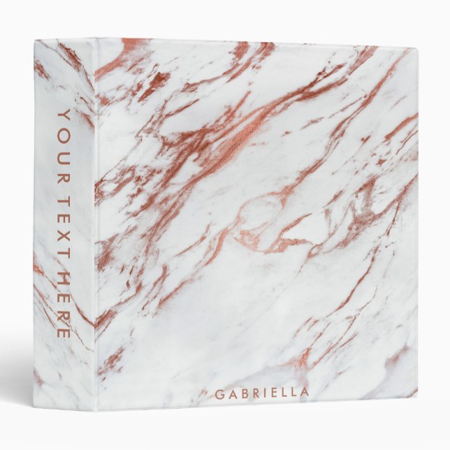 Rose Gold Marble Binder (Front/Spine)