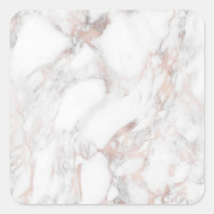 Rose Gold Marble Blank Custom Elegant Template Square Sticker