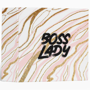 Rose Gold Marble Boss Lady Binder