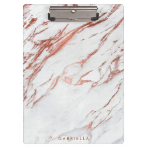 Rose Gold Marble Clipboard