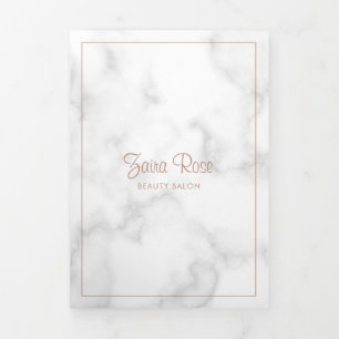 Rose Gold Marble Elegant Business Trifold Brochure