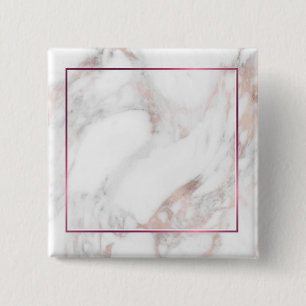 Rose Gold Marble Elegant Custom Blank Template 2 Inch Square Button