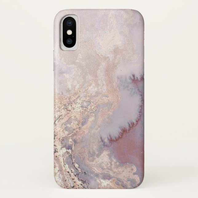 Rose Gold Marble Glitter design Case-Mate iPhone Case (Back)