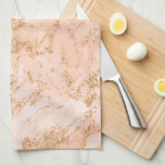 Rose Gold Marble Glitter Kitchen Towel<br><div class="desc">Rose gold marble glitter kitchen towel.</div>