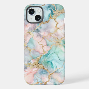 Rose Gold Marble iPhone 15 Plus Case