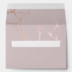Rose Gold Marble Lined Rose Coloured Envelope
