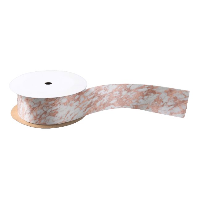 Rose Gold Marble No. 1 Satin Ribbon (Spool)