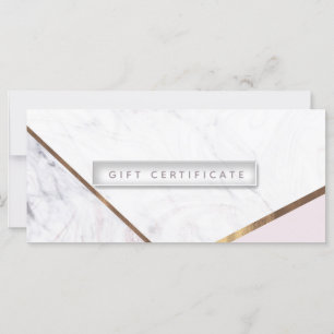 Rose Gold Marble Swirl & Blush Gift Certificate