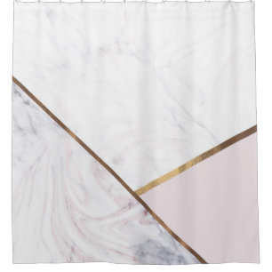 Rose Gold Marble Swirl & Blush Pink Bronze Glam