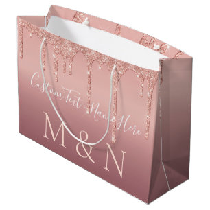 Rose Gold Mariage sac cadeau personnalisé votre te