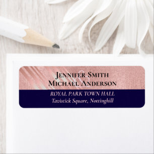 Rose Gold Marine Parties scintillant bleue  Foil L