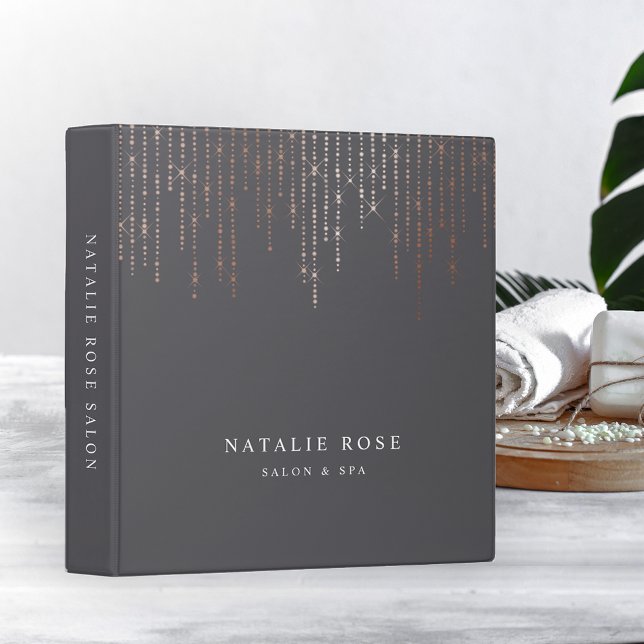 Rose Gold Marquee Personalized Binder (Creator Uploaded)