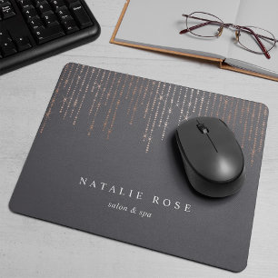 Rose Gold Marquee Personalized Mouse Pad