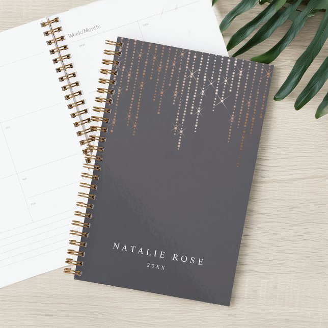 Rose Gold Marquee Personalized Planner (Creator Uploaded)