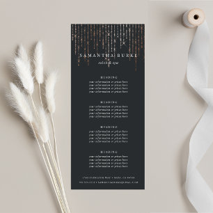 Rose Gold Marquee   Pricing or Services Rack Card