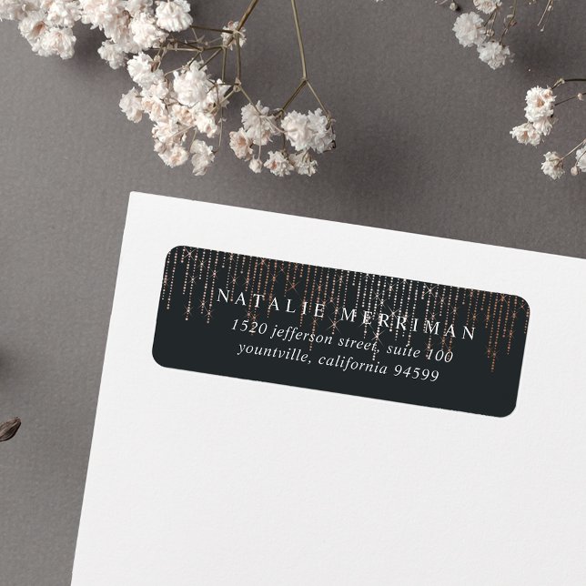 Rose Gold Marquee Return Address (Creator Uploaded)