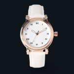 Rose Gold Matellic Modern Stylish Roman Numbers Watch<br><div class="desc">Rose Gold Matellic Modern Stylish Roman Numbers Watch for woman best Wedding Anniversary Gifts</div>
