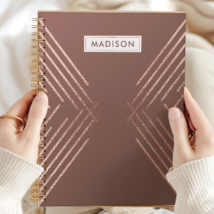Rose Gold Mauve Moderne Géométrique Personnalisé