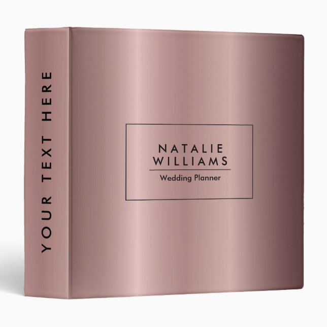Rose Gold Metallic Foil Binder (Front/Spine)