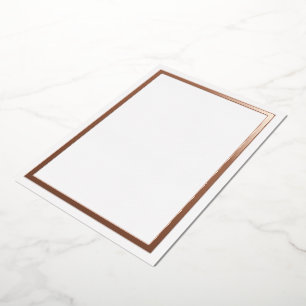 Rose Gold Metallic Foil Border Cards