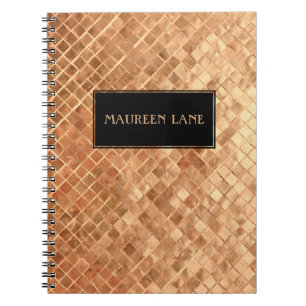 Rose Gold Metallic Look Custom Notebook