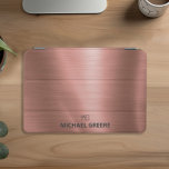 Rose Gold Metallic Professional iPad Mini Cover<br><div class="desc">This stylish iPad cover features a stunning rose gold metallic printed design, perfect for adding a touch of elegance to your device. The cover can be personalized with your monogram and name, making it uniquely yours. Designed for functionality, it can be easily folded into a stand, providing hands-free support for...</div>