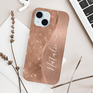 Rose Gold Métallisé Paillettes Personnalisé 