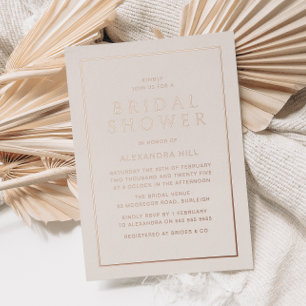 Rose Gold Minimal Modern Bridal Shower