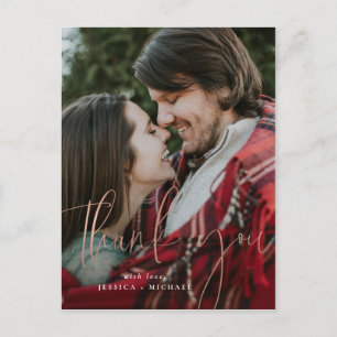 Rose Gold Minimal Typography Thank You Cards