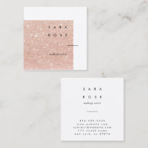 Rose Gold Minimalist Business Card