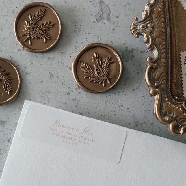 Rose Gold Minimalist Return Address Label (Creator Uploaded)