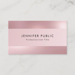 Rose Gold Modern Elegant Simple Professional Business Card