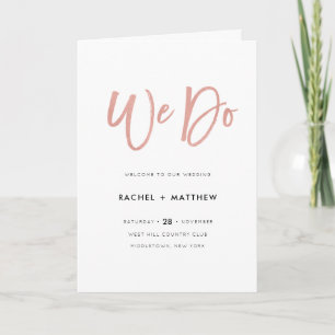 Rose Gold Modern Fairytale Wedding Programme de ma