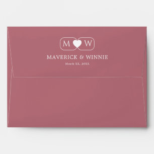 Rose Gold Modern Mariage Enveloppe Design