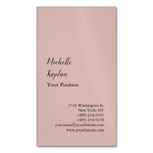 Rose Gold Modern Professional Exclusive Magnetic Business Card