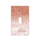 Rose gold Monogram Glitter Marble Pretty Girly