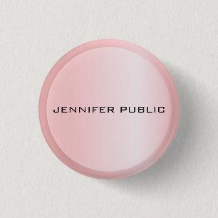 Rose Gold Monogrammed Template Elegant Modern 1 Inch Round Button