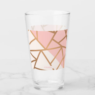 Rose Gold Mosaic Glass