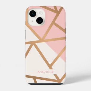 Rose Gold Mosaic iPhone 14 Case