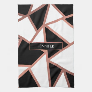 Rose Gold Mosaic Kitchen Towel