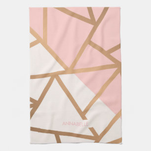 Rose Gold Mosaic Kitchen Towel