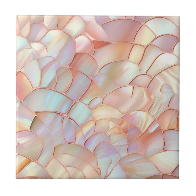 Rose gold mother of pearl  tile (Front)
