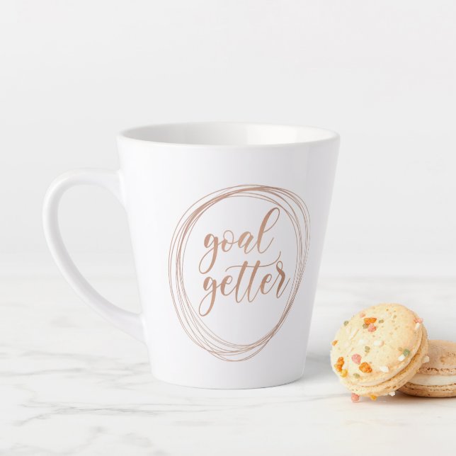 Rose Gold Motivational Goal Getter Mug (In Situ)